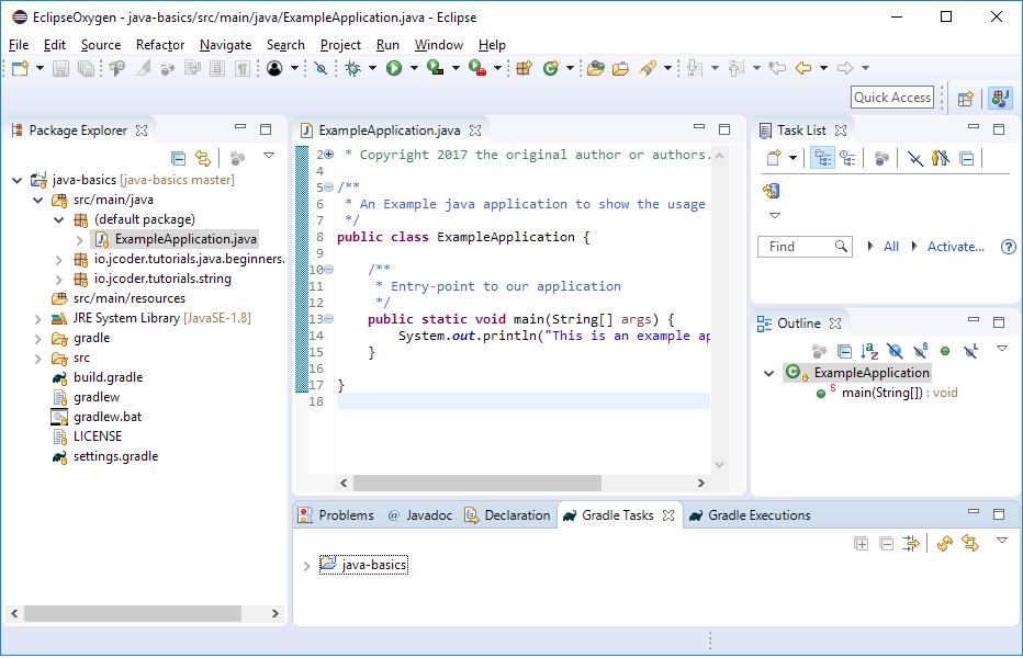 Java Basics Imported to Eclipse