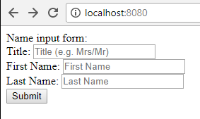 Input Form